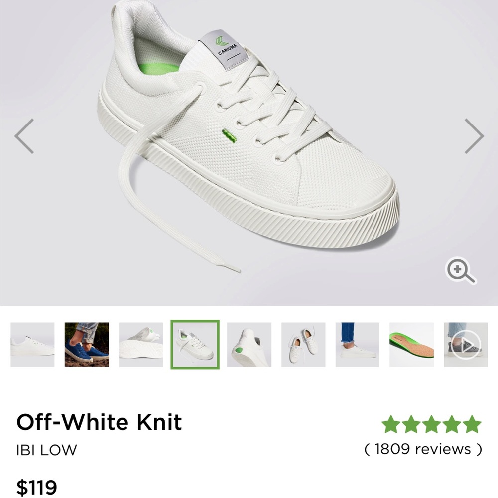 Cariuma ibi low white womens sneaker